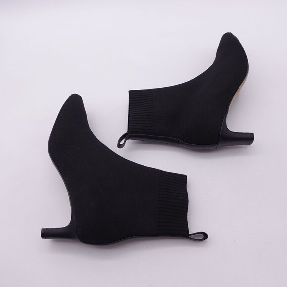 Andre Assous Women's Winter Knit Heeled Ankle Boots Size 6M Black - Picture 3 of 8
